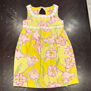 Lilly Pulitzer Yellow and Pink Floral Kids Dress